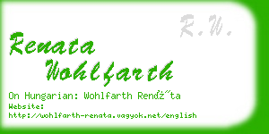 renata wohlfarth business card